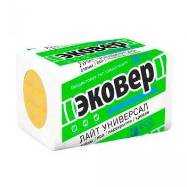 Базальтовая вата Эковер Лайт 45 (1000х600х40 мм) Базальтовая вата Эковер Лайт 45 (1000х600х40 мм)
