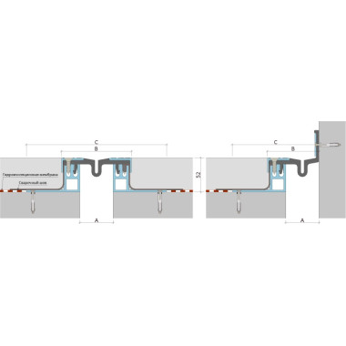 ДПШ-50/080 закладное дилатационное устройство Аквастоп ДПШ-50/080 закладное дилатационное устройство Аквастоп