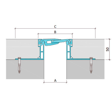 ДША.Т-50/055 закладное дилатационное устройство Аквастоп  ДША.Т-50/055 закладное дилатационное устройство Аквастоп