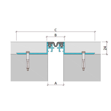 ДШО-24/040 накладное дилатационное устройство Аквастоп ДШО-24/040 накладное дилатационное устройство Аквастоп