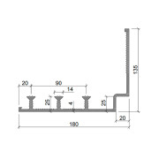 Гидрошпонка Аквастоп угловая ДОС 180/20-3/25