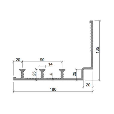 Гидрошпонка Аквастоп угловая ДОС 180/20-3/25 Гидрошпонка Аквастоп угловая ДОС 180/20-3/25