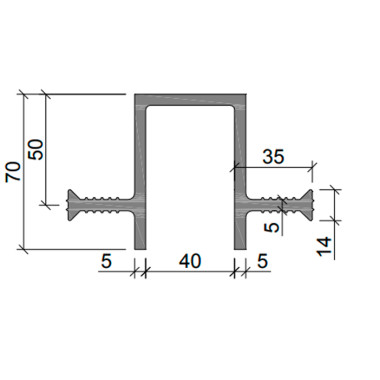 Гидрошпонка Аквастоп ДЗ-70/40-2/35 из ПВХ Гидрошпонка Аквастоп ДЗ-70/40-2/35 из ПВХ