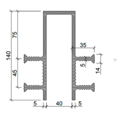 Гидрошпонка Аквастоп ДЗ-140/40-4/35 из ПВХ Гидрошпонка Аквастоп ДЗ-140/40-4/35 из ПВХ