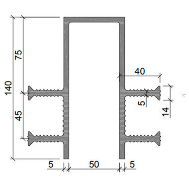 Гидрошпонка Аквастоп ДЗ-140/50-4/40 из ПВХ Гидрошпонка Аквастоп ДЗ-140/50-4/40 из ПВХ