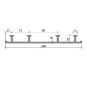 Гидрошпонка Аквастоп ХО-240-4/25 ПВХ