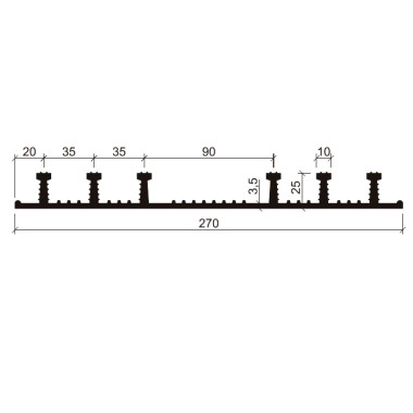 Гидрошпонка Аквастоп ХО 270-6/25 из EPDM Гидрошпонка Аквастоп ХО 270-6/25 из EPDM