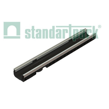 Лоток водоотводной DN 100 PolyMax Basic ЛВ-10.15.08-ПП-Ус пластиковый усиленный Лоток водоотводной DN 100 PolyMax Basic ЛВ-10.15.08-ПП-Ус пластиковый усиленный