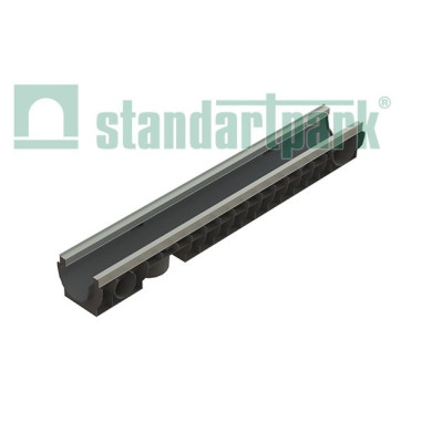 Лоток водоотводной DN 100 PolyMax Basic ЛВ-10.16.12-ПП-Ус пластиковый усиленный Лоток водоотводной DN 100 PolyMax Basic ЛВ-10.16.12-ПП-Ус пластиковый усиленный