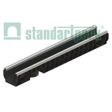 Лоток водоотводной PolyMax Basic ЛВ-10.16.16-ПП-Ус пластиковый усиленный Лоток водоотводной PolyMax Basic ЛВ-10.16.16-ПП-Ус пластиковый усиленный