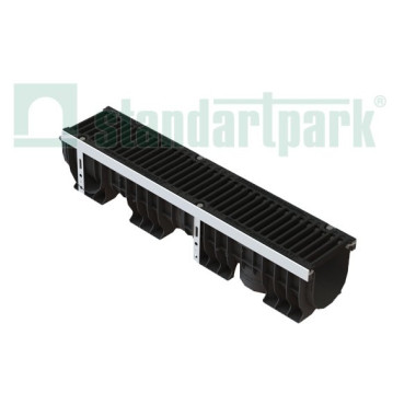 Лоток водоотводный пластиковый PolyMax Drive DN150 высотой 200 мм с решеткой щелевой чугунной ВЧ кл.С250 (к-т) Лоток водоотводный пластиковый PolyMax Drive DN150 высотой 200 мм с решеткой щелевой чугунной ВЧ кл.С250 (к-т)