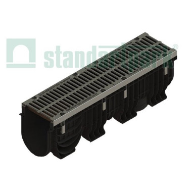 Лоток водоотводный пластиковый PolyMax Drive с щелевой решеткой 0856034 (комплект) Лоток водоотводный пластиковый PolyMax Drive с щелевой решеткой 0856034 (комплект)