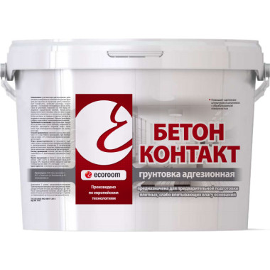 Грунтовка акриловая ecoroom бетон-контакт Грунтовка акриловая ecoroom бетон-контакт