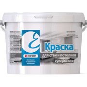 Краска акриловая ecoroom для стен и потолков супербелая, 7 кг