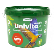 КРАСКА ГЛУБОКОМАТОВАЯ МОЮЩАЯСЯ ДЛЯ СТЕН И ПОТОЛКОВ UNIVITA STUDIO LUSSO II