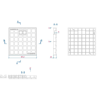 Крышка пластиковая 200х200 Крышка пластиковая 200х200