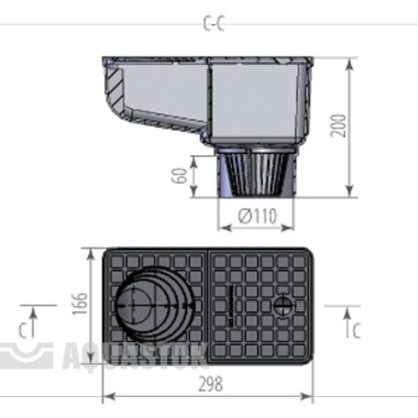 Ливнеприемник кровельный с вертикальным патрубком Ливнеприемник кровельный с вертикальным патрубком