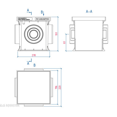 Дождеприемник пластиковый (в сборе) 300х300 Дождеприемник пластиковый (в сборе) 300х300