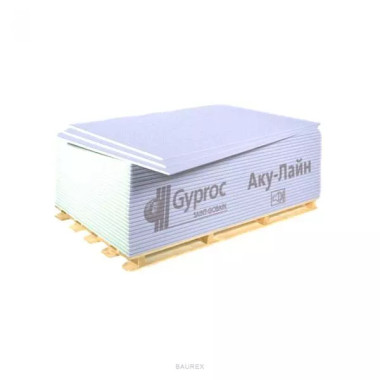 Акустический ГКЛ Aku-Line ГКЛА Gyproc (2500х1200х12,5 мм) (3 м2) Акустический ГКЛ Aku-Line ГКЛА Gyproc (2500х1200х12,5 мм) (3 м2)