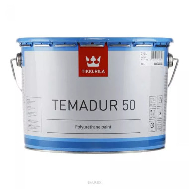 Двухкомпонентная, полуглянцевая полиуретановая краска Tikkurila Temadur 50 TАL (2,25 л) Двухкомпонентная, полуглянцевая полиуретановая краска Tikkurila Temadur 50 TАL (2,25 л)