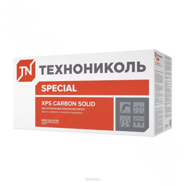 Экструдированный пенополистирол Технониколь XPS Carbon Solid 700 (1180х580х50 мм) Экструдированный пенополистирол Технониколь XPS Carbon Solid 700 (1180х580х50 мм)