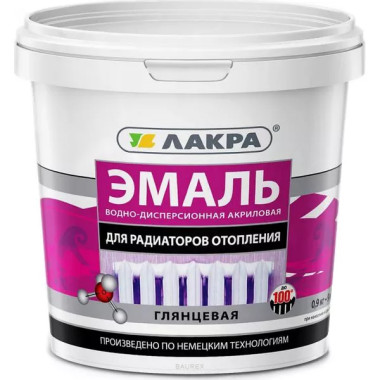 Эмаль акриловая для радиаторов отопления Лакра Белый глянцевый (2,4 кг) Эмаль акриловая для радиаторов отопления Лакра Белый глянцевый (2,4 кг)