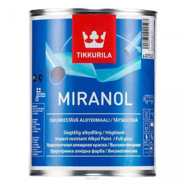 Эмаль алкидная универсальная Tikkurila Miranol белый (0,225 л) Эмаль алкидная универсальная Tikkurila Miranol белый (0,225 л)