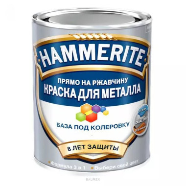 Эмаль прямо на ржавчину база под колеровку 8 лет защиты Hammerite беcцветный (0,65 л) Эмаль прямо на ржавчину база под колеровку 8 лет защиты Hammerite беcцветный (0,65 л)