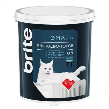 Эмаль термостойкая для радиаторов на основе тефлона Брайт (0,9 л) Эмаль термостойкая для радиаторов на основе тефлона Брайт (0,9 л)