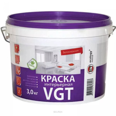 Краска акриловая влагостойкая интерьерная ВГТ / VGT ВДАК 2180 Белоснежная (1,5 кг) Краска акриловая влагостойкая интерьерная ВГТ / VGT ВДАК 2180 Белоснежная (1,5 кг)