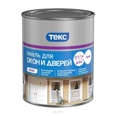 Краска для окон с эффектом пластика, полуглянцевая, Текс (1 кг) Краска для окон с эффектом пластика, полуглянцевая, Текс (1 кг)