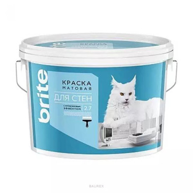 Краска для стен Брайт совершенно матовая с антибликовым эффектом, база C (9 л) Краска для стен Брайт совершенно матовая с антибликовым эффектом, база C (9 л)