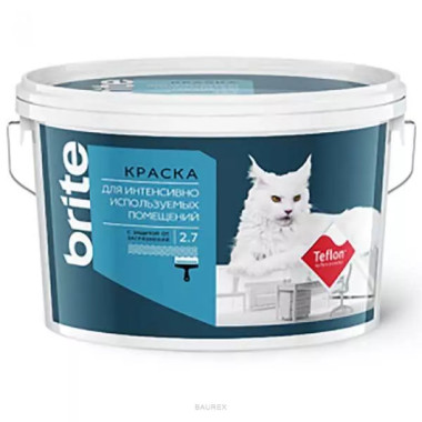 Краска для стен и потолков Брайт для интенсивно используемых помещений, база А (0,9 л) Краска для стен и потолков Брайт для интенсивно используемых помещений, база А (0,9 л)