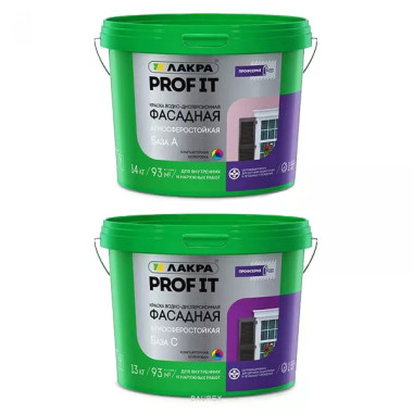 Краска фасадная Лакра Prof It База А (25 кг) Краска фасадная Лакра Prof It База А (25 кг)