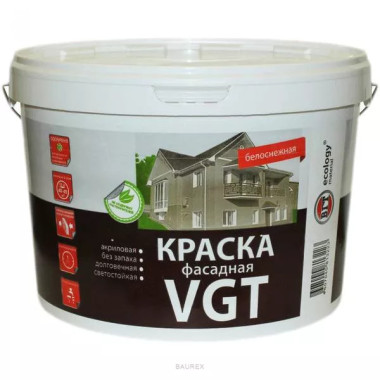 Краска фасадная по дереву VGT белый (15 кг) Краска фасадная по дереву VGT белый (15 кг)