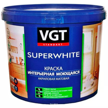 Краска интерьерная моющаяся ВГТ ВДАК 1180, база C (6 кг) Краска интерьерная моющаяся ВГТ ВДАК 1180, база C (6 кг)