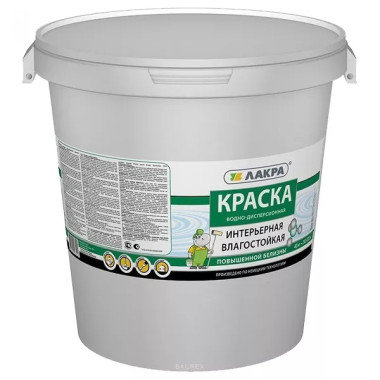 Краска интерьерная влагостойкая Лакра повышенной белизны (40 кг) Краска интерьерная влагостойкая Лакра повышенной белизны (40 кг)