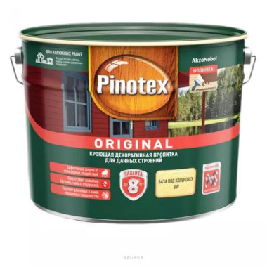 Кроющая декоративная пропитка Pinotex Original белый (0,9 л) Кроющая декоративная пропитка Pinotex Original белый (0,9 л)
