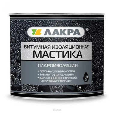 Мастика битумная изоляционная Лакра (1,8 кг) Мастика битумная изоляционная Лакра (1,8 кг)