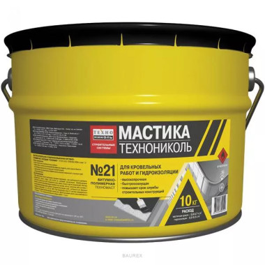 Мастика Технониколь №21 кровельная Техномаст (10 кг) Мастика Технониколь №21 кровельная Техномаст (10 кг)