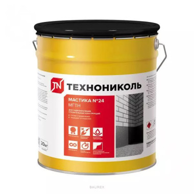 Мастика Технониколь №24 гидроизоляционная МГТН (20 кг) Мастика Технониколь №24 гидроизоляционная МГТН (20 кг)