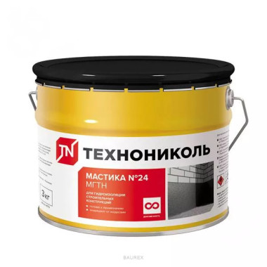 Мастика Технониколь №24 гидроизоляционная МГТН (3 кг) Мастика Технониколь №24 гидроизоляционная МГТН (3 кг)