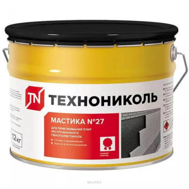 Мастика Технониколь №27 приклеивающая (12 кг) Мастика Технониколь №27 приклеивающая (12 кг)