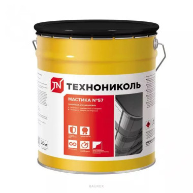 Мастика Технониколь №57 защитная алюминиевая (20 кг) Мастика Технониколь №57 защитная алюминиевая (20 кг)