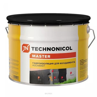 Мастика Технониколь AquaMast для фундамента (10 кг) Мастика Технониколь AquaMast для фундамента (10 кг)