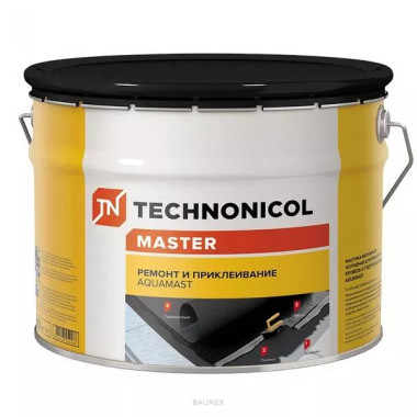 Мастика Технониколь AquaMast ремонт и приклейка (10 кг) Мастика Технониколь AquaMast ремонт и приклейка (10 кг)