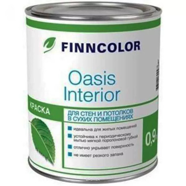 Матовая краска для сухих помещений Финнколор Оазис Интериор, база А (9 л) Матовая краска для сухих помещений Финнколор Оазис Интериор, база А (9 л)