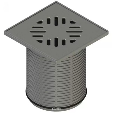 Надставной элемент с нержавеющей решёткой Татполимер ТП-310NE.S (118х155 мм) Надставной элемент с нержавеющей решёткой Татполимер ТП-310NE.S (118х155 мм)