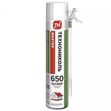 Пена монтажная бытовая Технониколь 650 Master всесезонная Пена монтажная бытовая Технониколь 650 Master всесезонная