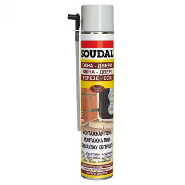 Пена монтажная ручная Soudal 45 (750 мл) Пена монтажная ручная Soudal 45 (750 мл)